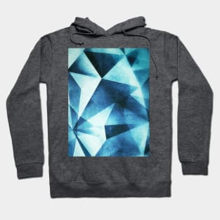 Abstract geometric triangle pattern ( Carol Cubism Style) in ice silver - gray Hoodie